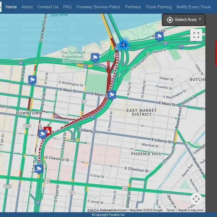 Pedestrian hit and killed on I-65 south near Louisville's hospital curve